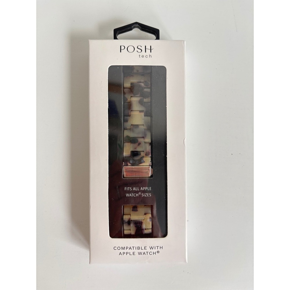 Posh Tech Tortoise Shell Resin Apple Watch Band -Fits All Apple Watch New in Box